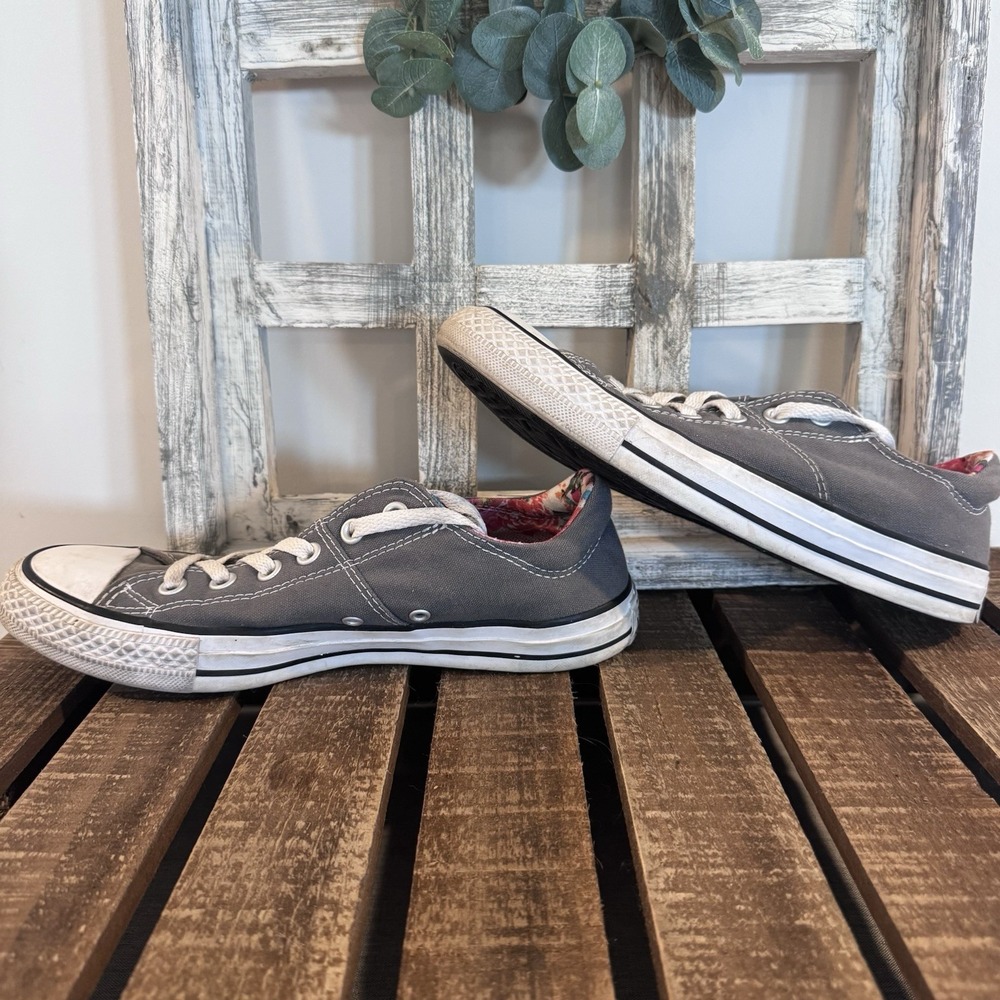 CONVERSE ALL STAR CHUCK TAYLOR WOMEN SNEAKERS SIZE 9 GREY CASUAL SHOES - Picture 5 of 10